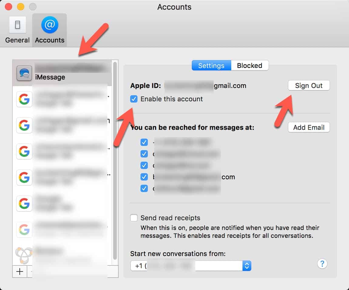 Removing iMessage Account From Mac