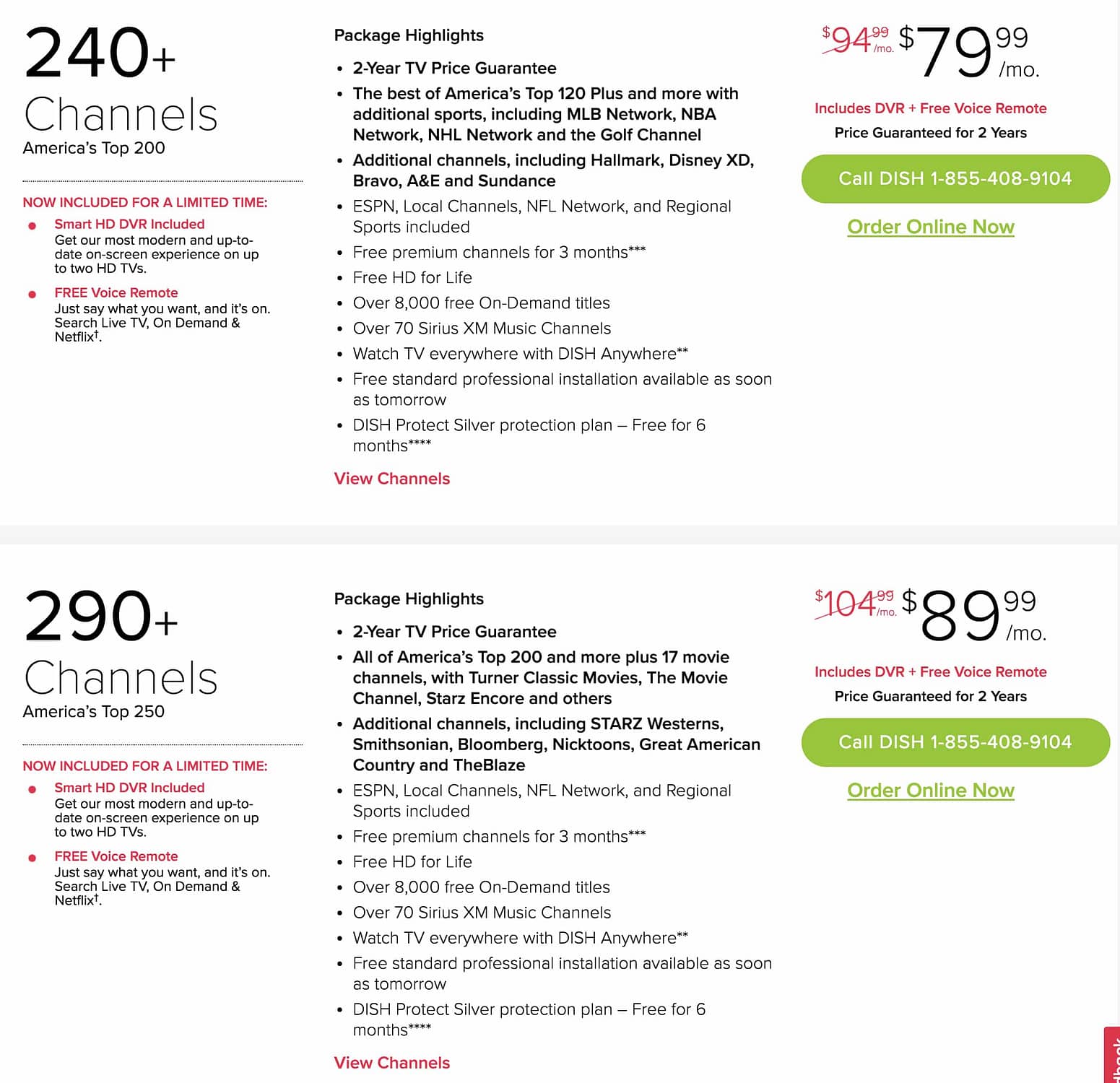 DISH TV Pricing Packages