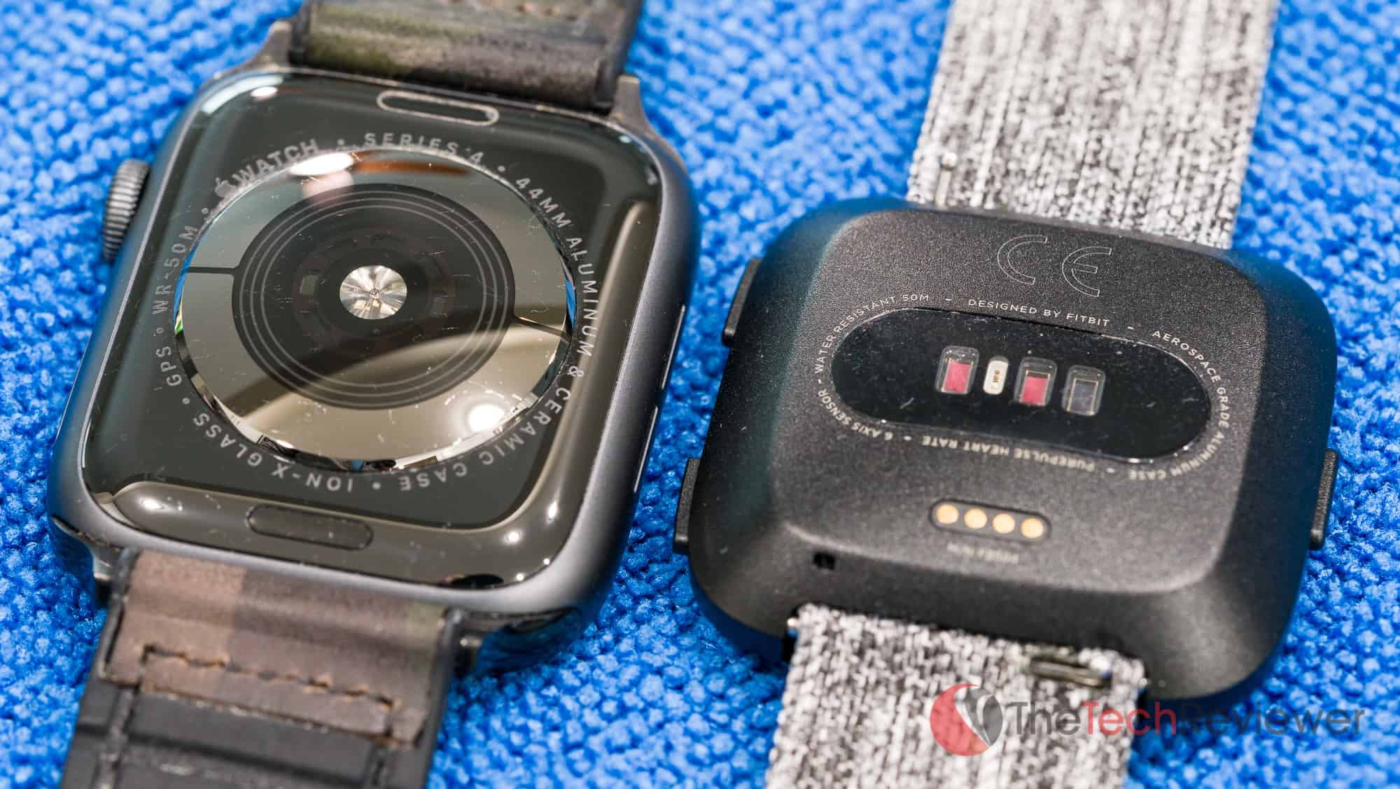 Apple Watch versus Fitbit Versa HR Sensors
