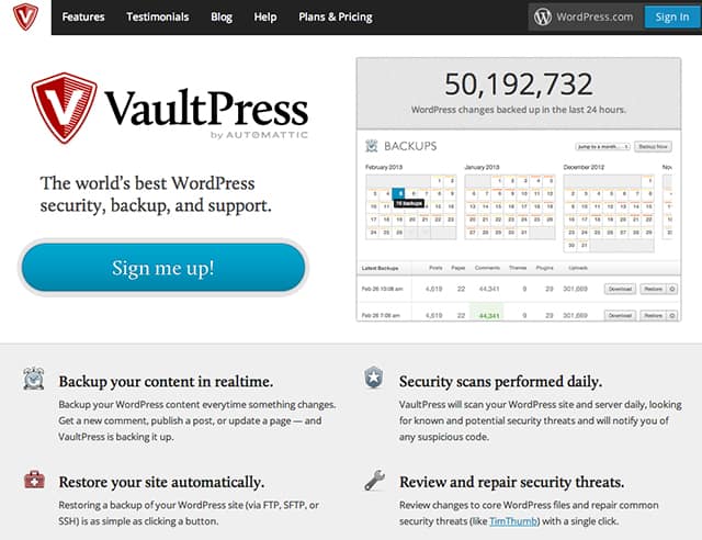 VaultPress Review – WordPress Backup, Security, & Support Service
