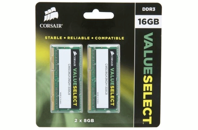 Corsair ValueSelect 16GB (2x8GB) DDR3 SODIMM RAM Review