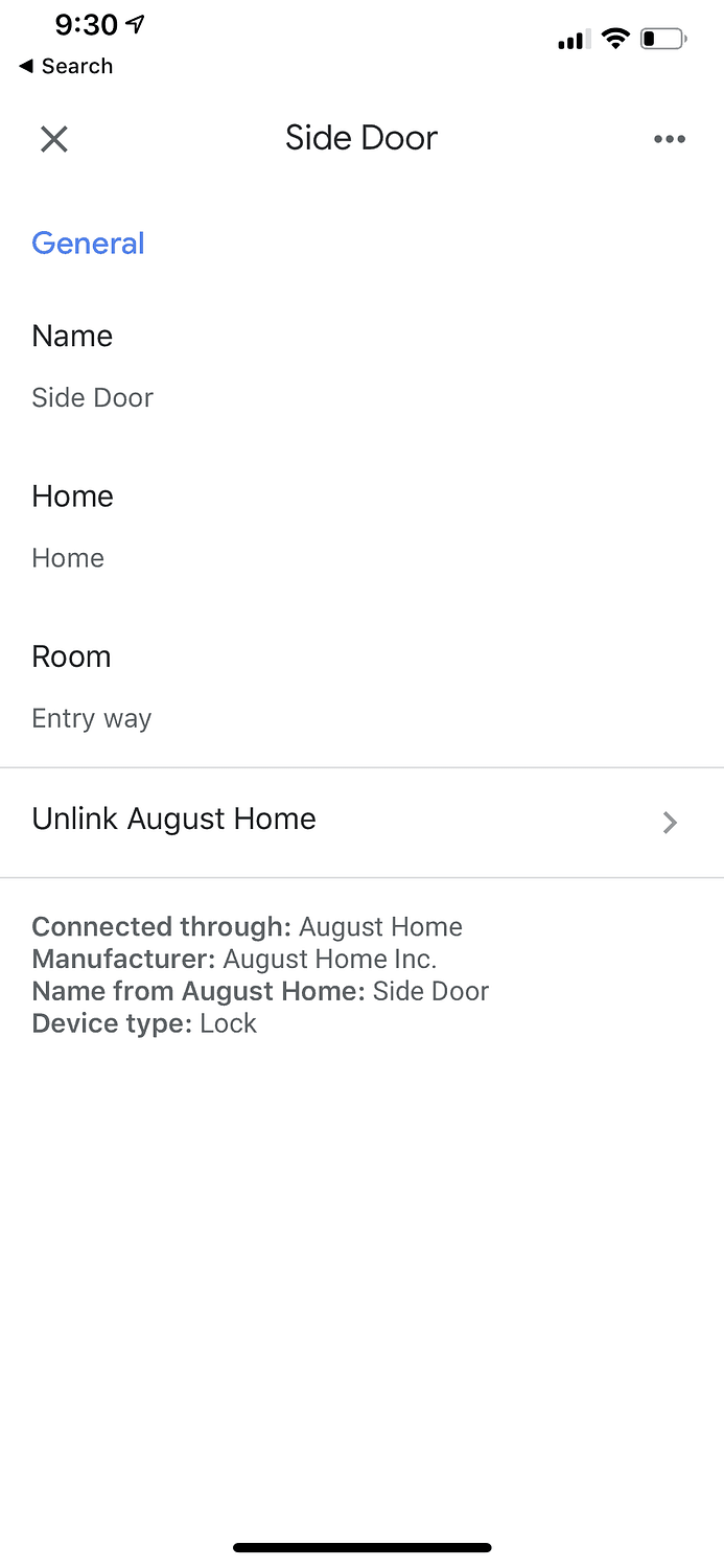 Google Assistant August Lock Setup