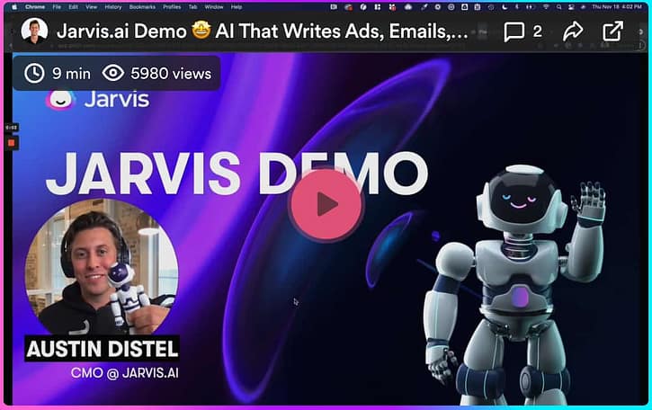 Jarvis AI Demo Vid Screenshot