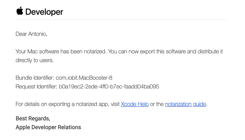 MacBooster 8 Notorization From Apple Certificate